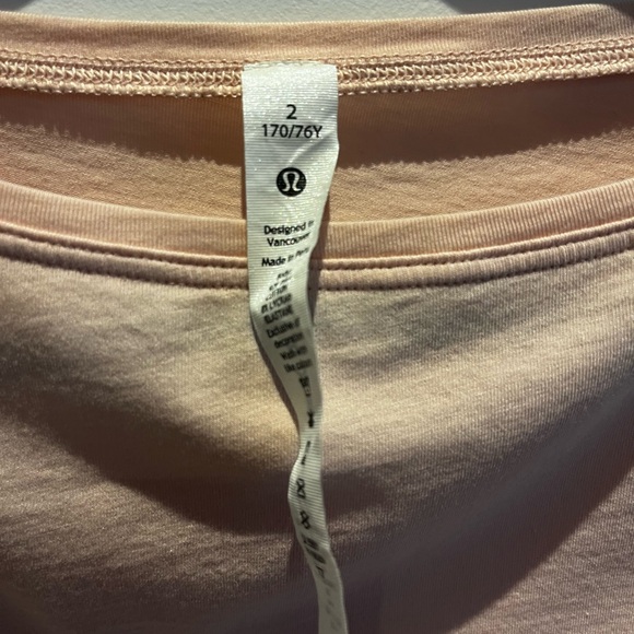 lululemon athletica Women's Long Sleeve Top - Light Pink - Picture 2 of 3